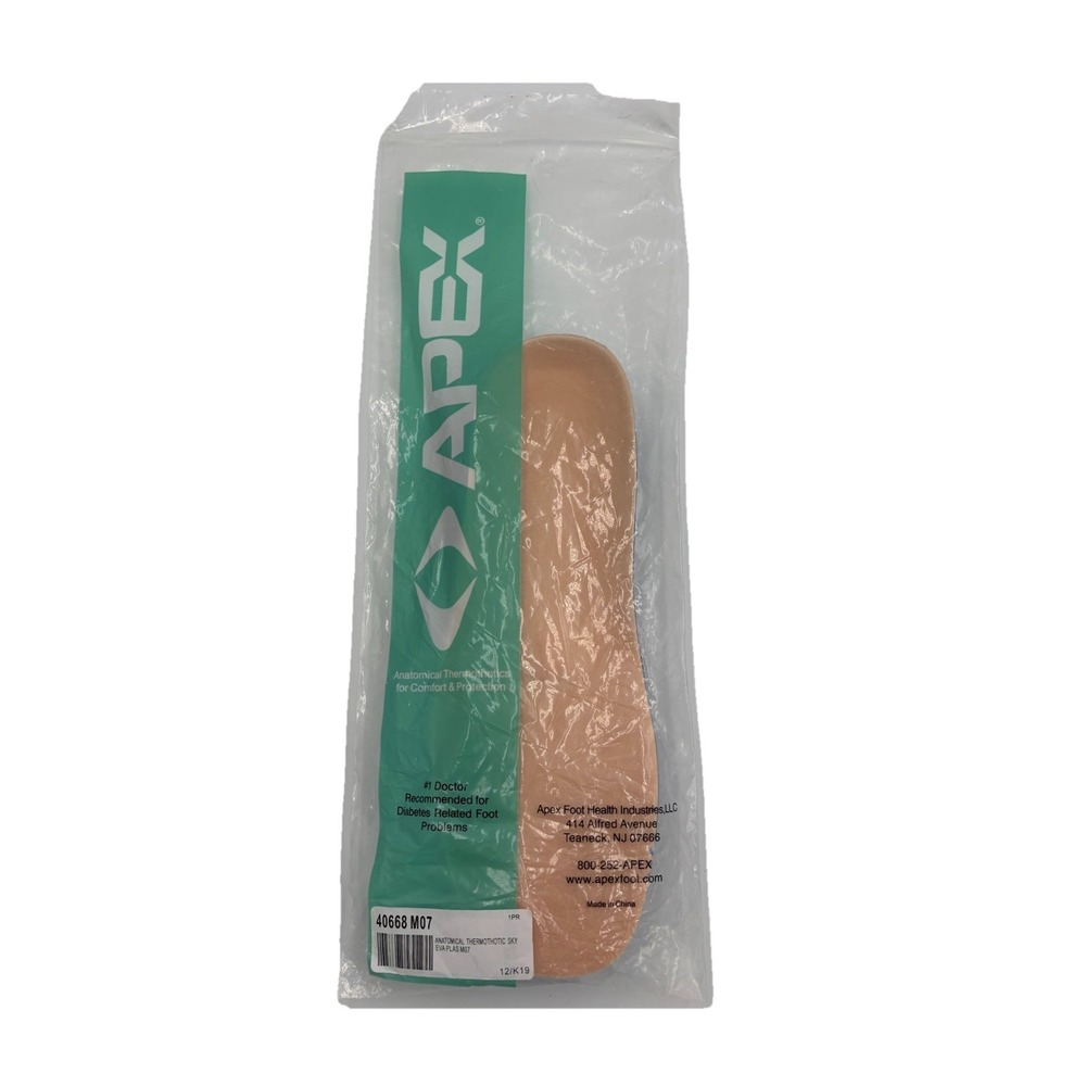Apex Anatomical Thermothotic Orthotic Diabetes Shoe‎ Insoles/Mens Sz 12 M07